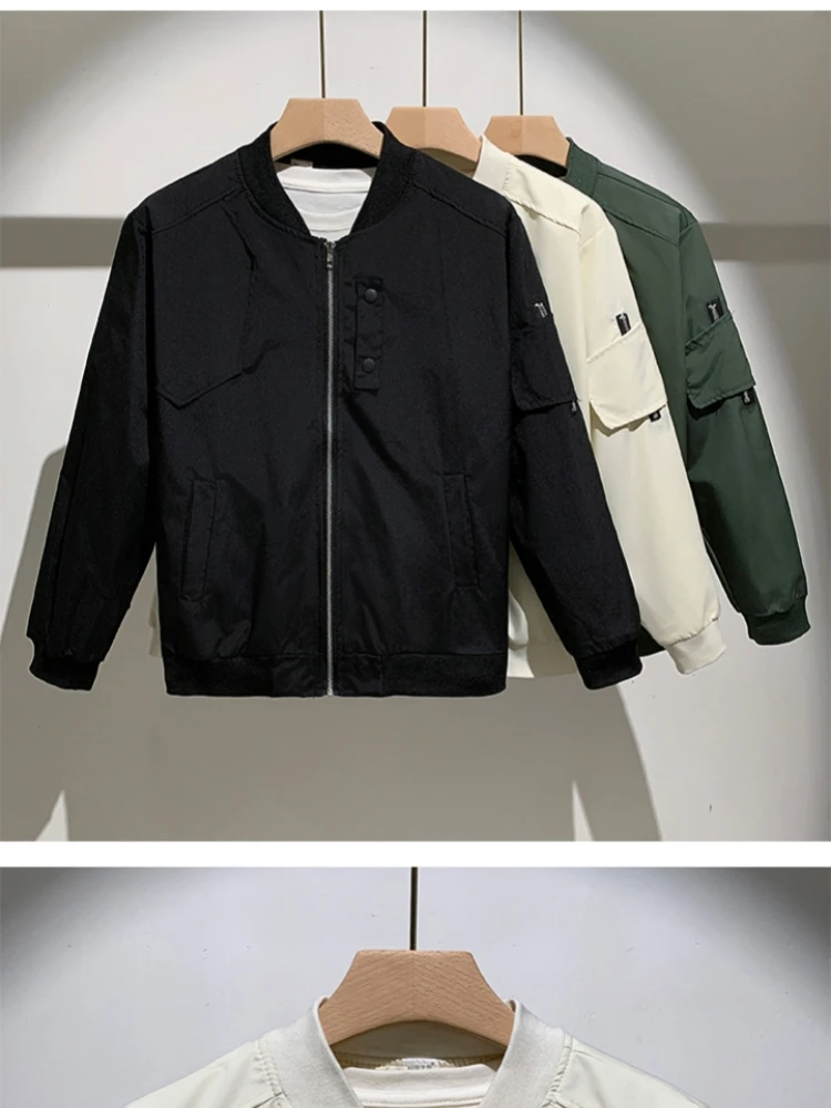 ملابس رجالية معطف الربيع والخريف الرجال جواكت شتوية رجل مبيعات السترات الحرم الجامعي زي بيسبول رجالي سترة واقية معاطف #3