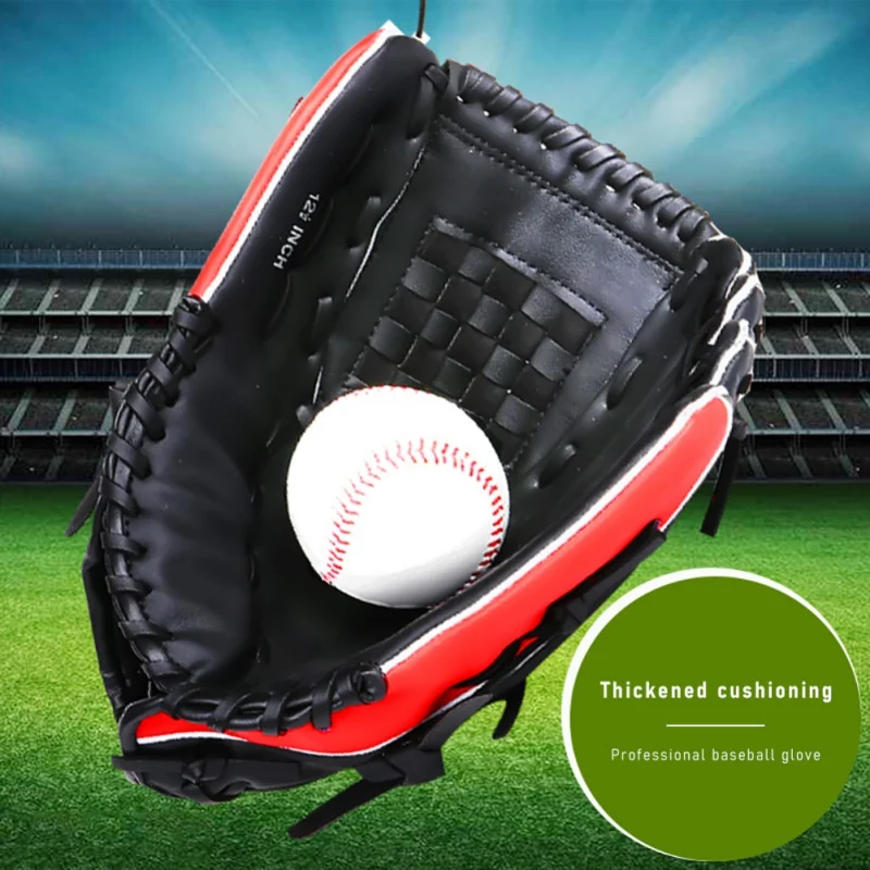 11/11.5 Inch Durable Thicken Baseball Gloves Youths Children Baseball Training Accessory Cushioning Baseball Catching Gloves