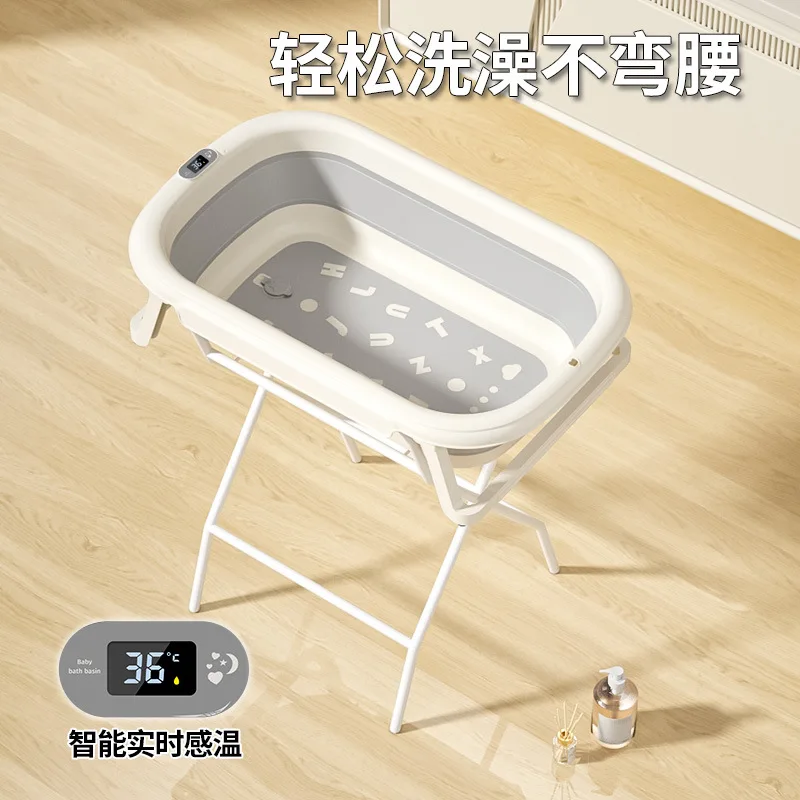 

Baby Newborn Bathtub Stand Set, Infant Bathing Table, Care Station, Diaper Changing Drying Rack, Postpartum No Bending