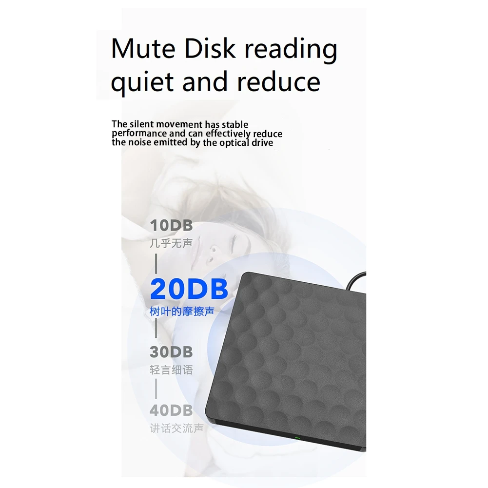 مسجل محمول خارجي محمول بالأشعة الزرقاء ، USB ، نوع-C ، دي في دي ، محرك ثلاثي الأبعاد ، دعم لأجهزة الكمبيوتر المحمولة المكتبية ، 25 جم ، 50 جم