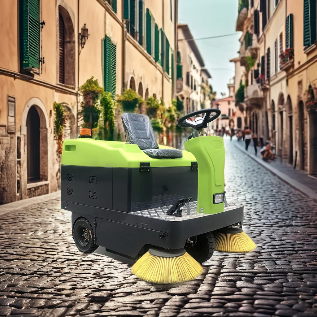 Machine d'aspiration de balayage deux en un très efficace, balayeuse de sol communautaire de propriété électrique
