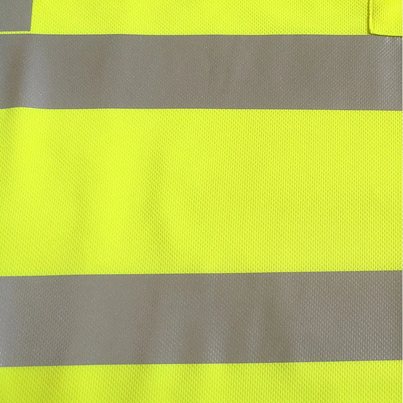 Hi Vis Shirt Logo or Text Custom High Visibility Safety Work T-shirt Size S-7XL Reflective Shirt Men Construction