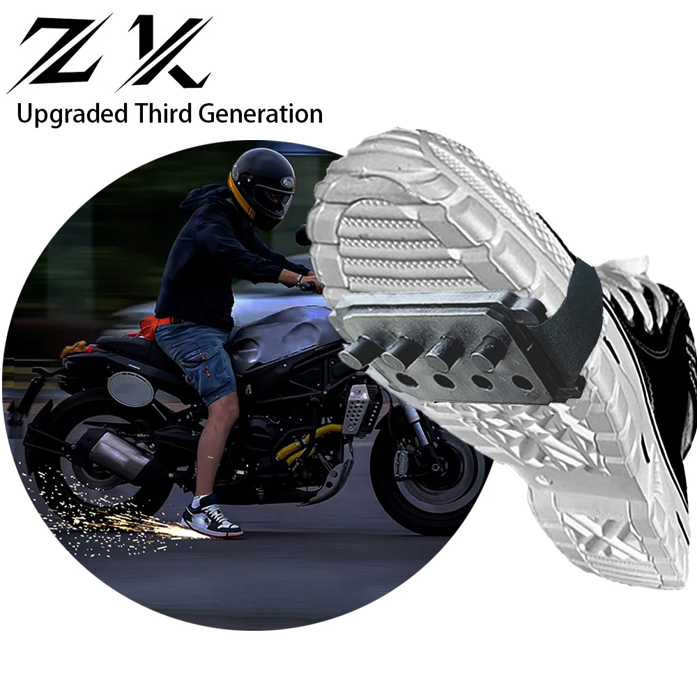 ZK Third Generation 1/2PCS Reusable Spark shoes Motorcycle Bicycle Skate Sole Special Effects Accessories