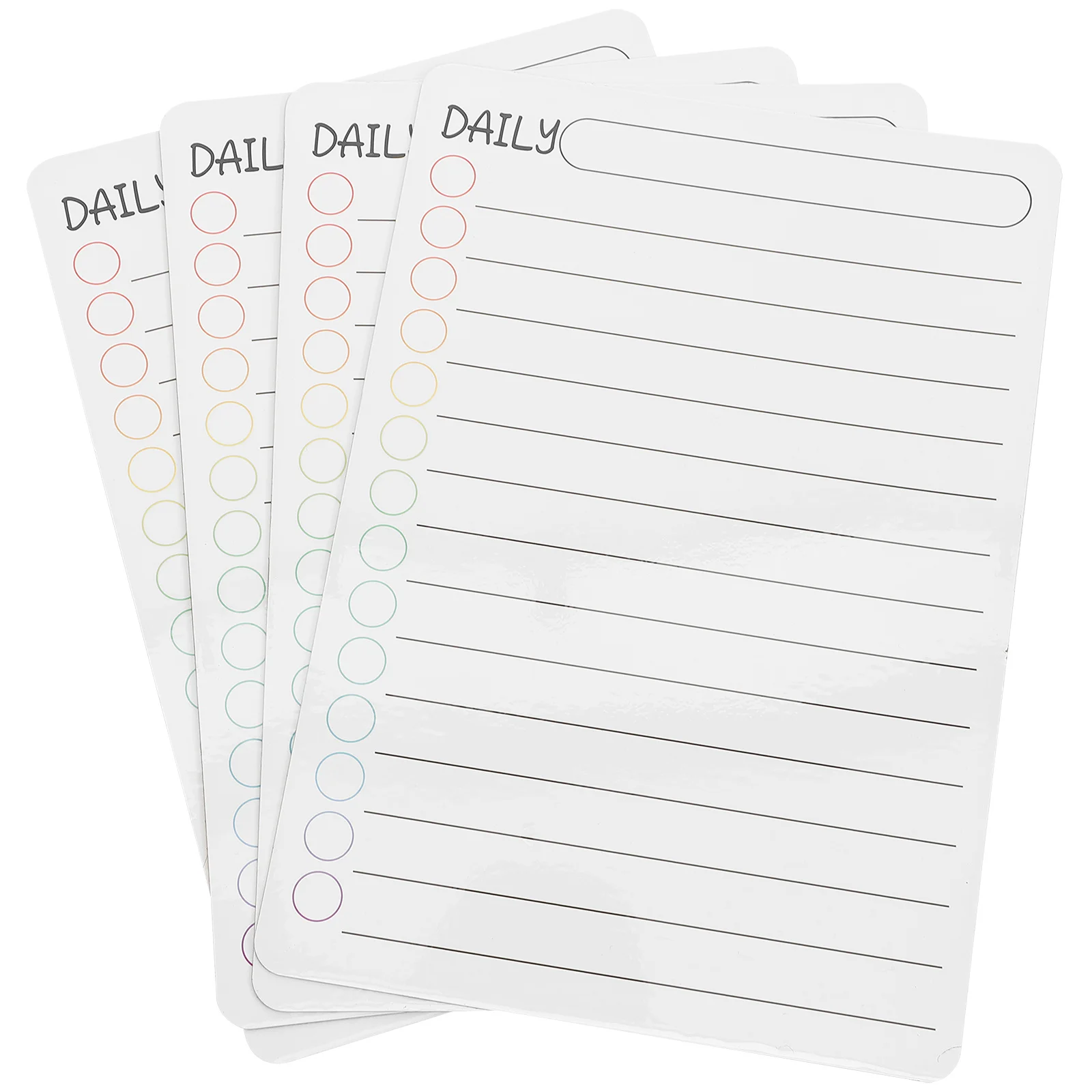 

4Pcs Dry Erase Planner Board Magnetic Schedule White Board for Task Management Reusable Writing Surface