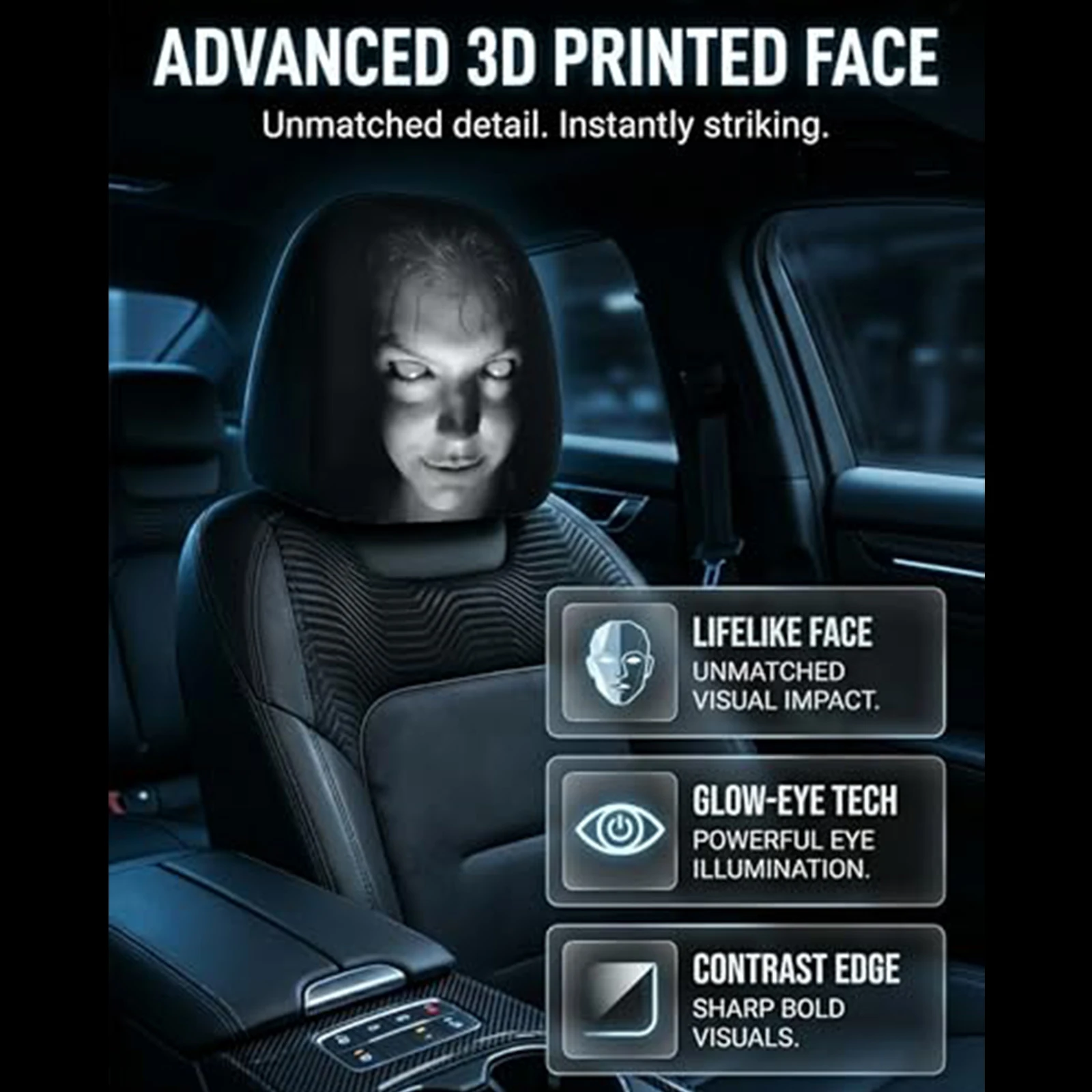2PCS Car Headrest Cover Stretchy Washable Printed Head Rest Protector Breathable Reusable Universal Fit for Most Cars Sedan SUV