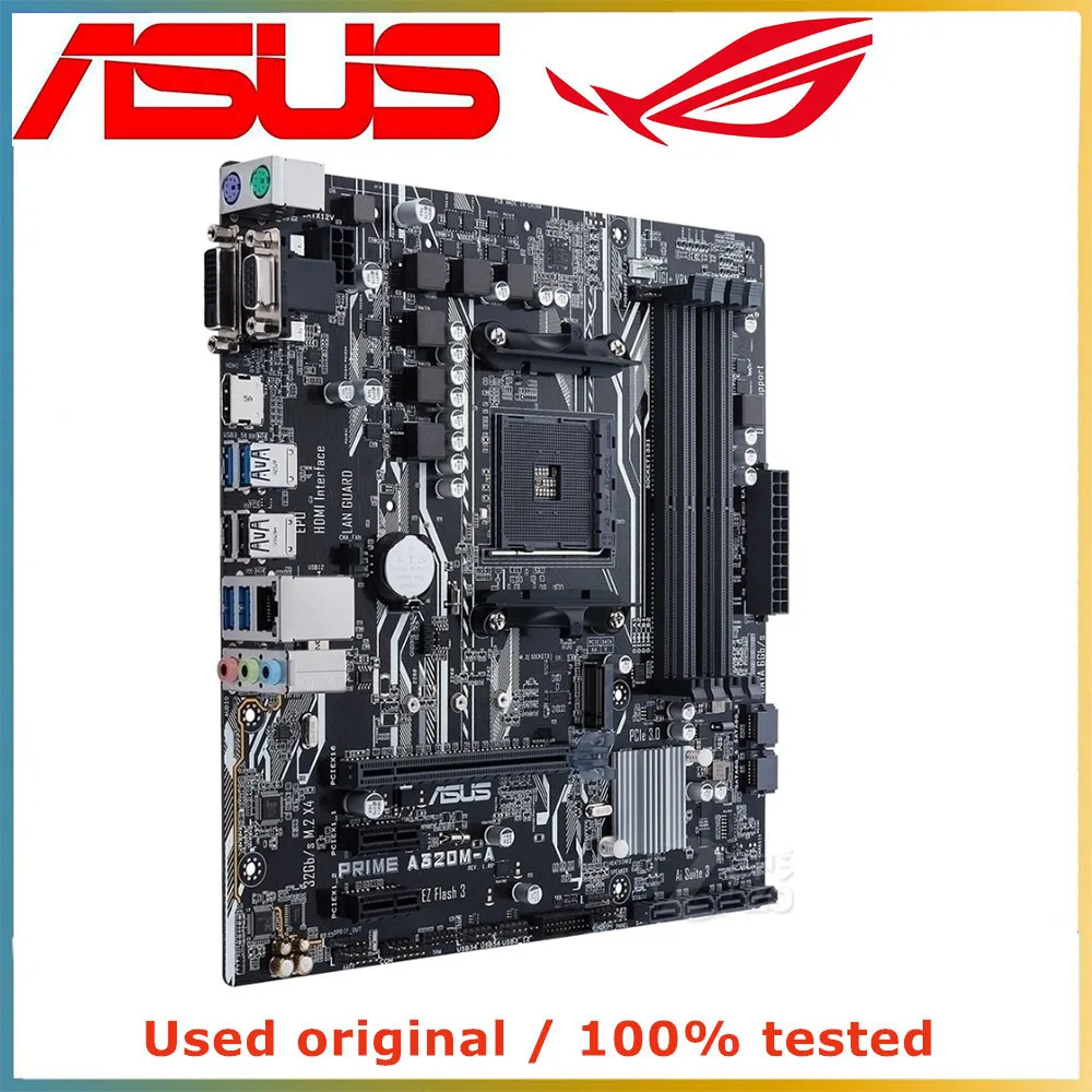 For ASUS PRIME A320M-A Motherboard AM4 A320M DDR4 32GB M.2 support Ryzen 5 5600 Ryzen 7