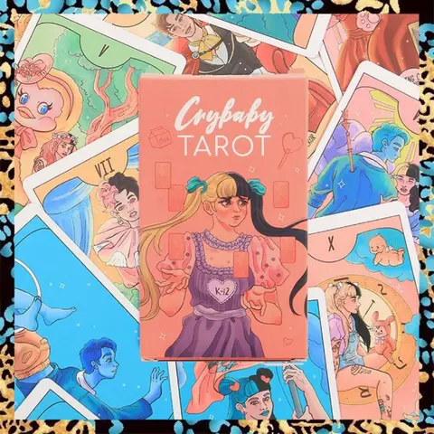 Crybaby Tarot Card Deck with Paper Guide Book | Standard Big Size 12x7cm | 78 Sheets Tarot Oracle Cards and Guidebook