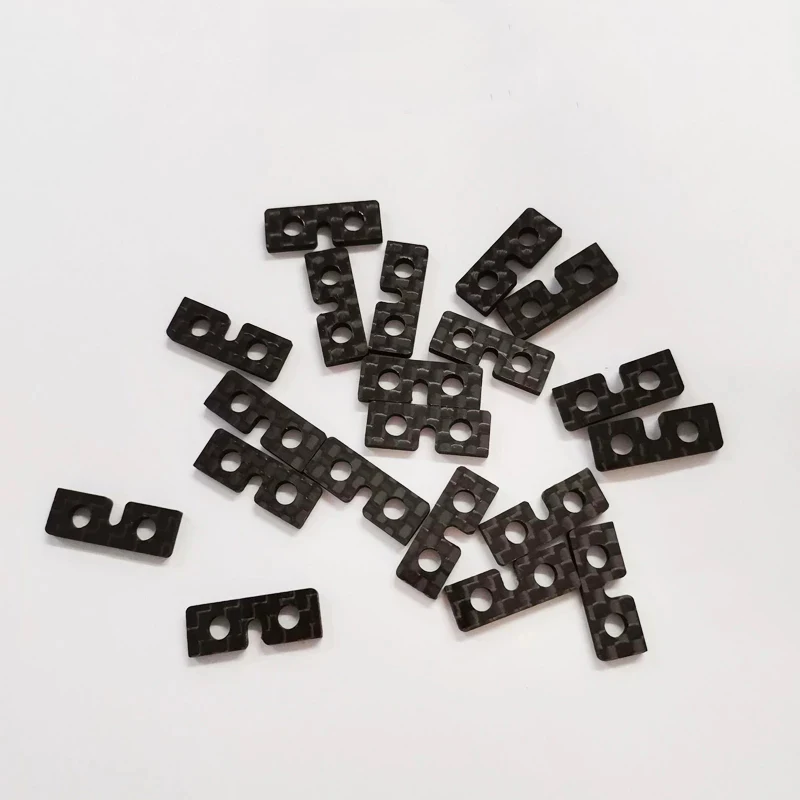 20PCS Servo Carbon Fiber Gasket 2mm Thickness Standard Steering Gear Washer for RC Aircraft Helicopter Models DIY Spare Parts