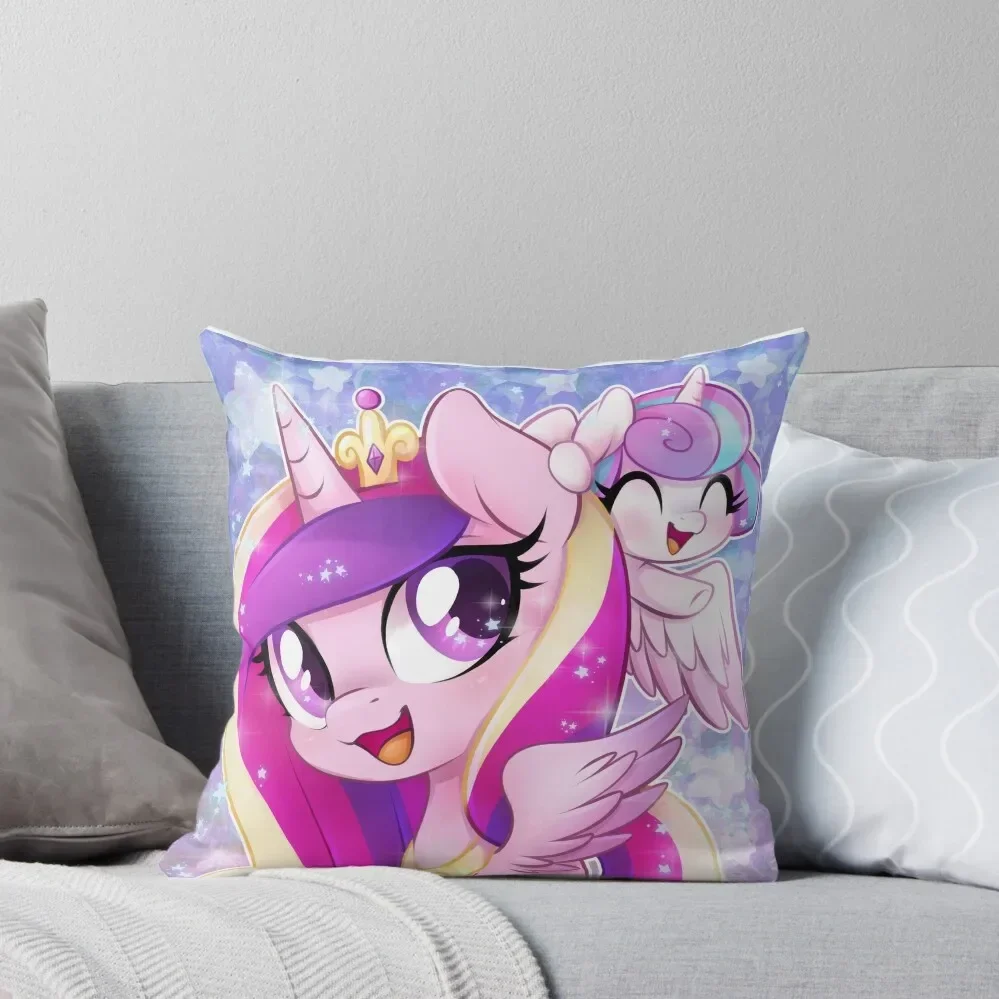 

Little Princess Cadance and Flurry Heart ~ sparkly stars version Throw Pillow christmas pillow case Sofa Cover pillow