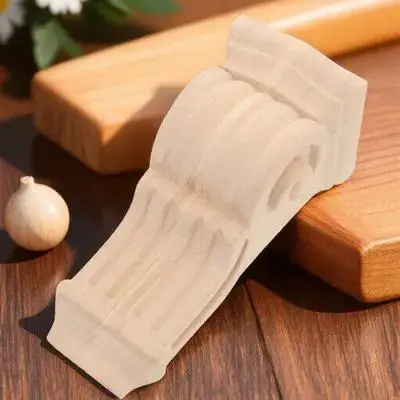

Wooden Corbel Decorative Corner Moulding Trim For Furniture Home Living Room Diy Wood Appliques Carved Wood Decal