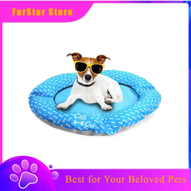 FurStardog Toy AFP Large Contemporary Blue Inflatable Swimming Pool Float Floating Bed For Dogs Puppies