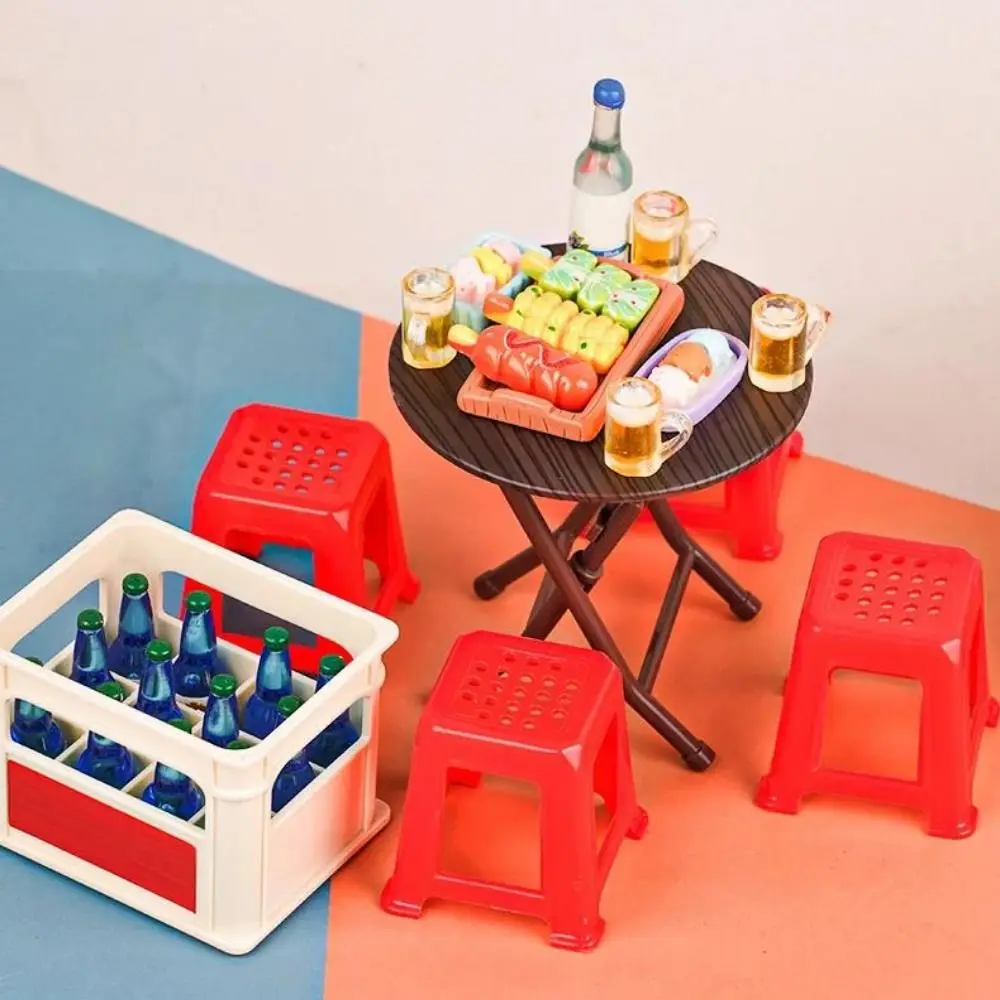 

1Set New Multistyles Dining Table Furniture Table Plastic MIni 1:12 Dollhouse Miniature Home Model House Accessories