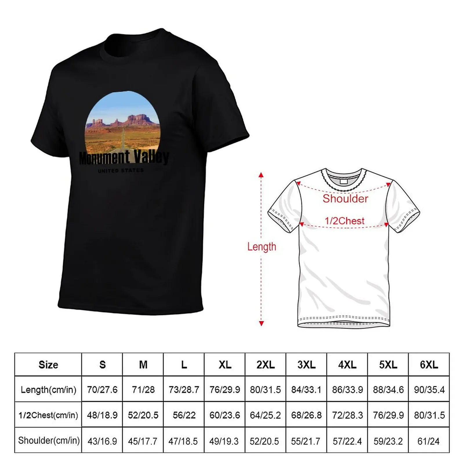Monument Valley, United States - Beautiful Monument Valley and US 163 T-Shirt Work Style Casual T-Shirt