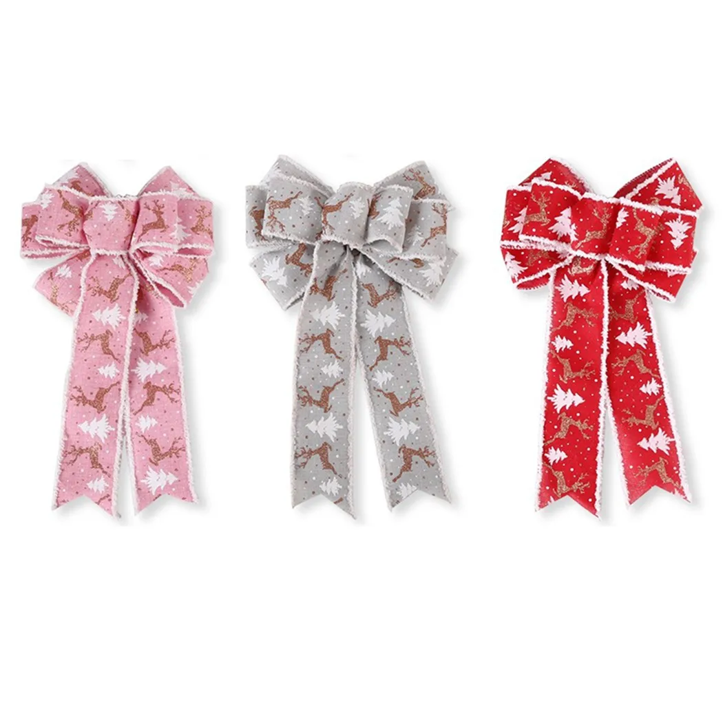 Large Bows Bow Knot Christmas Tree Ornaments For Home Christmas Party Ornament Xmas Navidad Natal New Year 2024