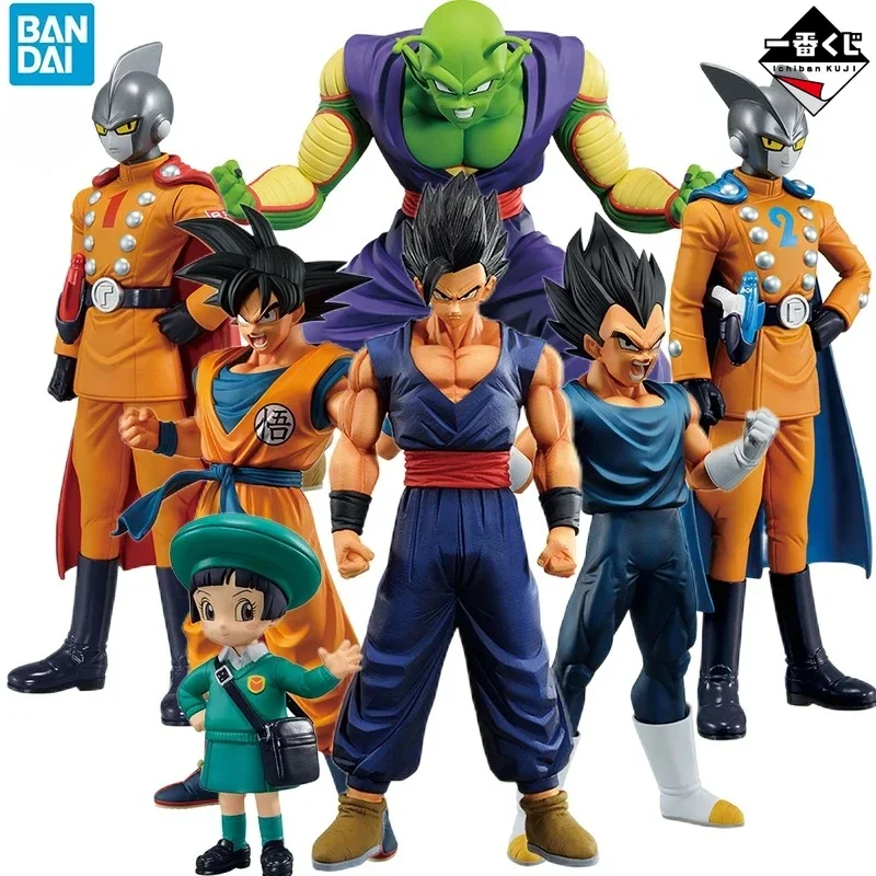 

Original BANDAI Ichiban KUJI DRAGON BALL SUPER HERO Son Gohan Piccolo Goku Vegeta Gamma 1 2 Pan Anime Action Figures Model Toy