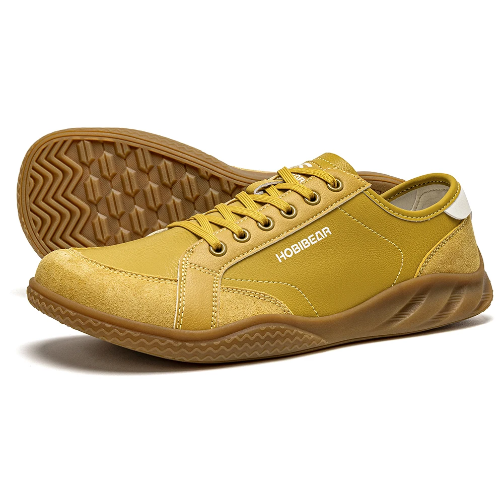 HOBIBEAR Barfußschuhe für Damen und Herren, breiter Zehenbereich, leichte Turnschuhe, lässige, farblich abgesetzte Wanderschuhe aus Kunstleder – Detail 9