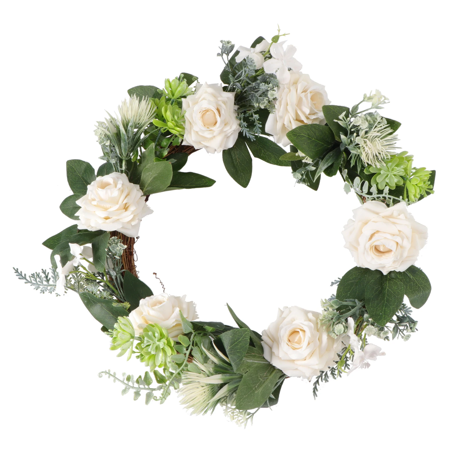 

White Rose Wreath Rose Wreath Decor Wall Door Hanging Decor Home Wedding Party