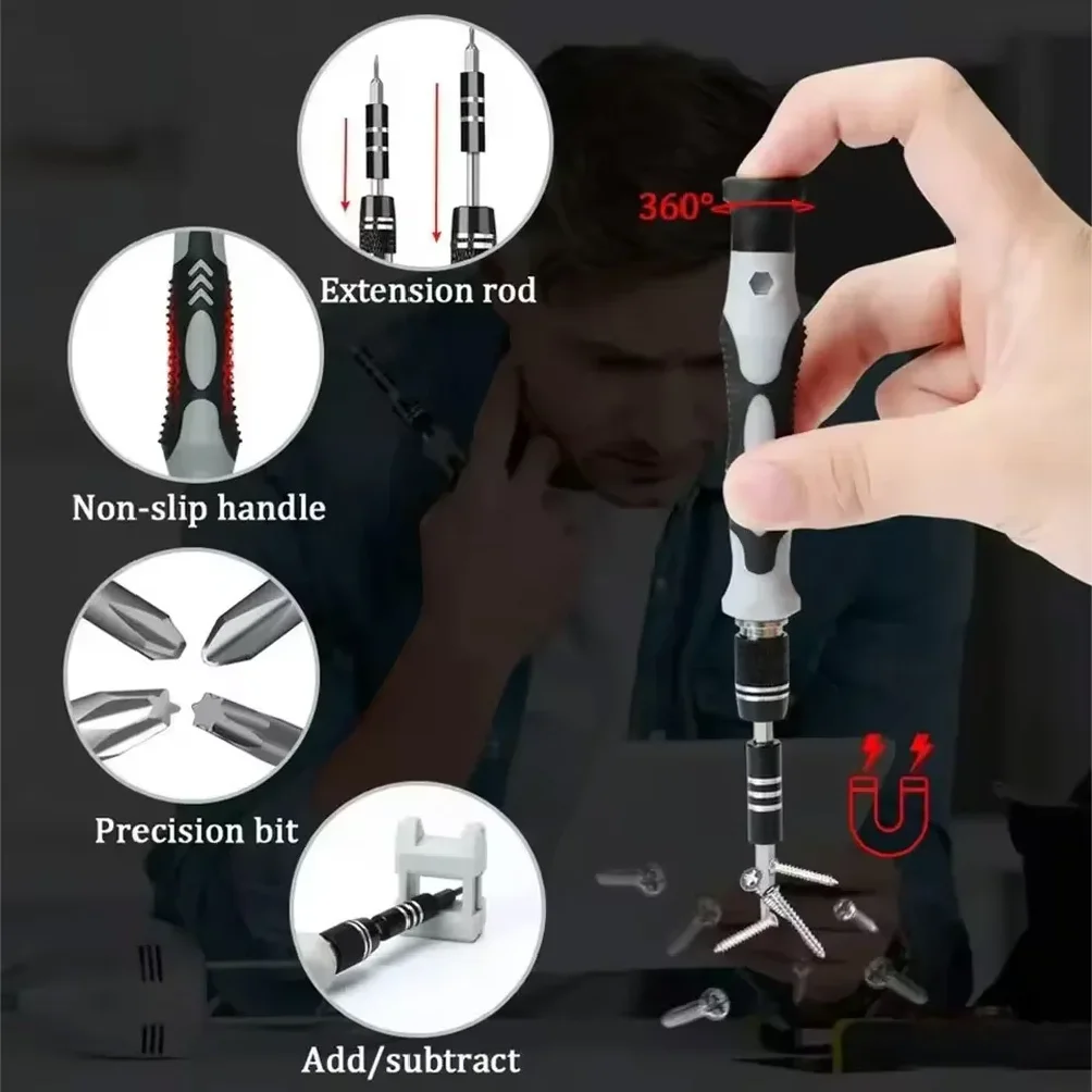 115-in-1 Precision Screwdriver Set Magnetic Repair Tool Kit for Phone Laptop Electronics Professional Nut Driver Tool Set