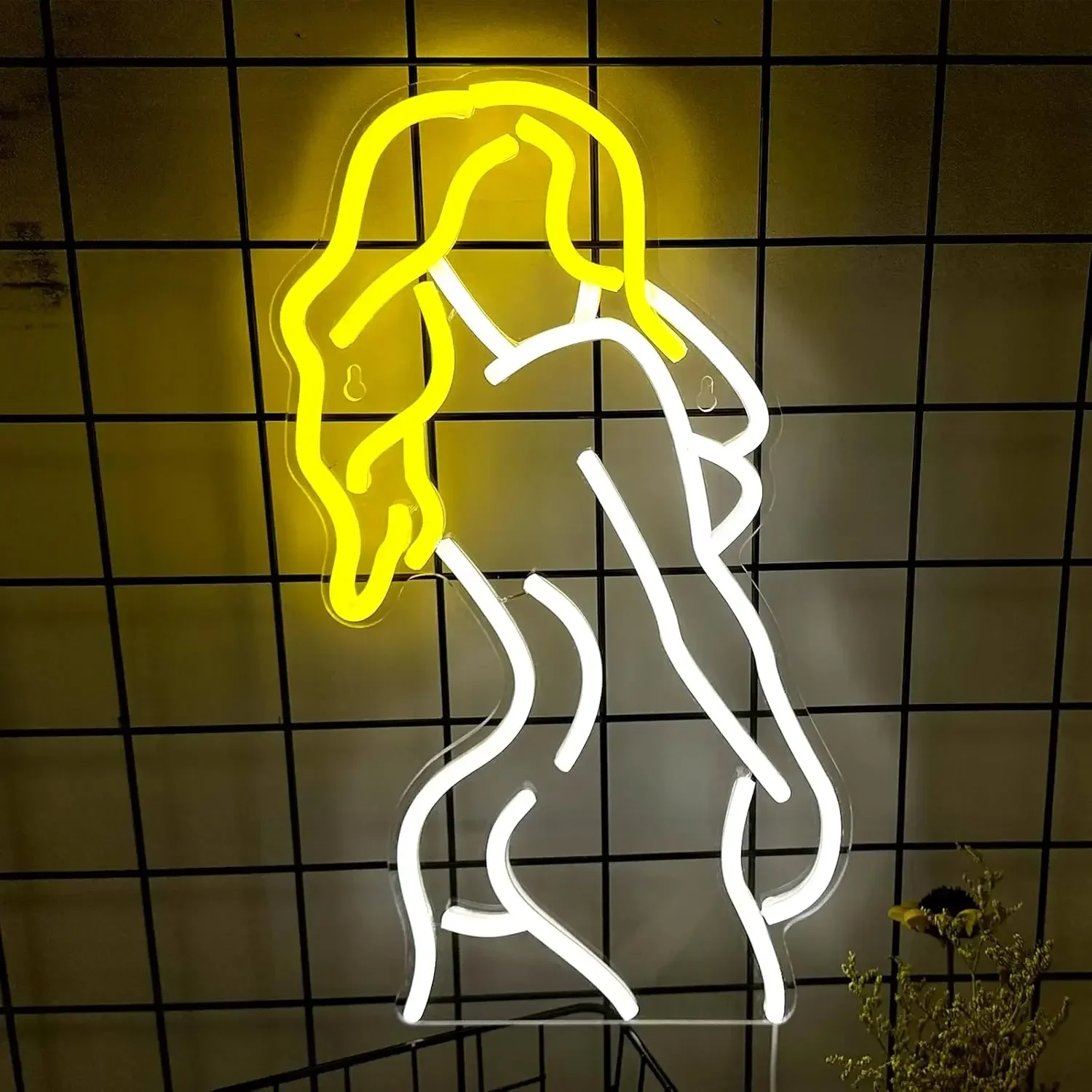 Lady Back LED Neon Sign USB Dimmable Neon Light Sign for Gameroom Bedroom Bar Livingroom Birthday Party Gift Wall Decor