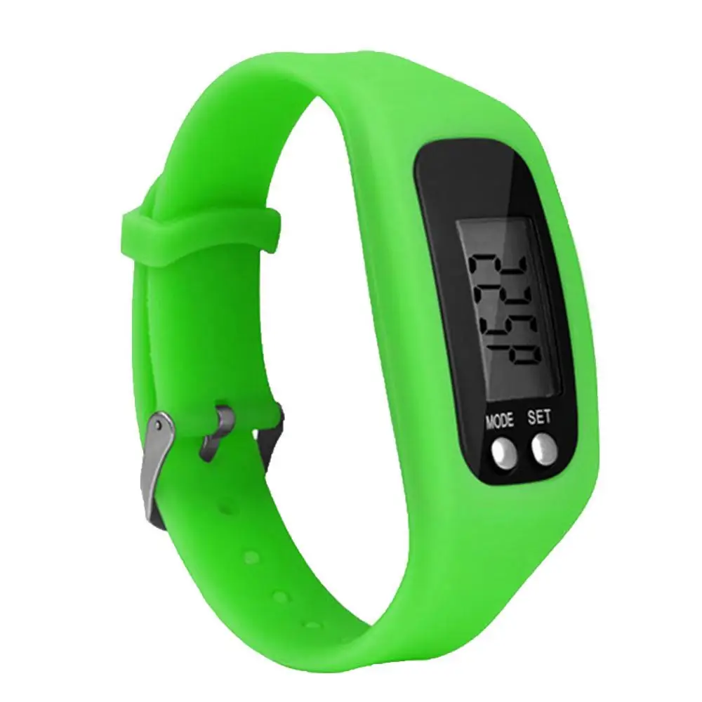 Sport Running Silicone Pedometer Calorie Step Counter Digital Watch Bracelet Watch Pedometer Digital LED Walking Distance Supply