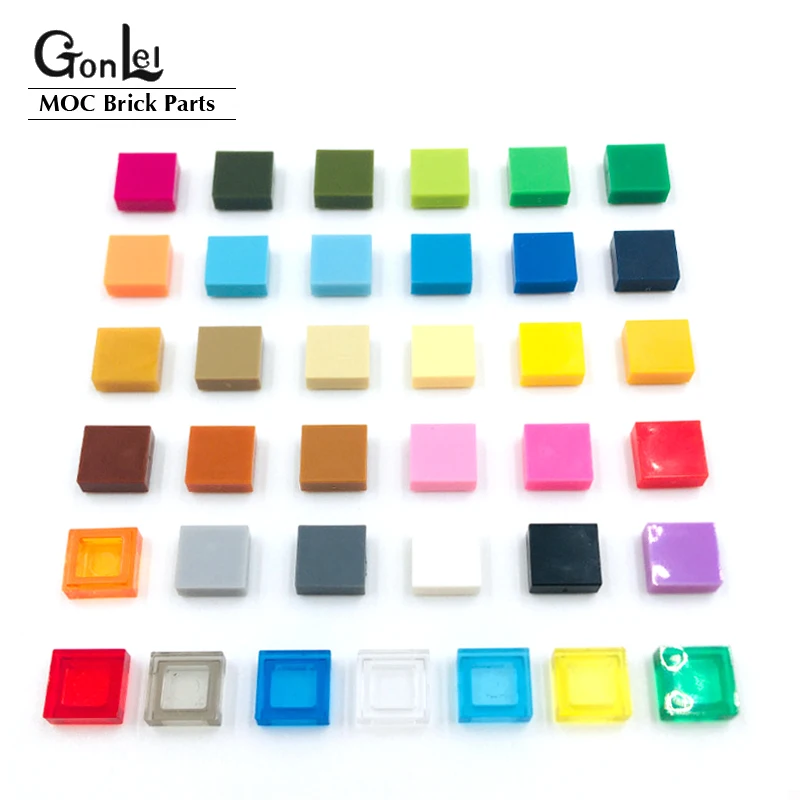 660Pcs/lot Groove Tile 1x1 Building Blocks 3070 Pixel Art Mosaic MOC Brick Particles DIY Toys Educational Children LOGO Design