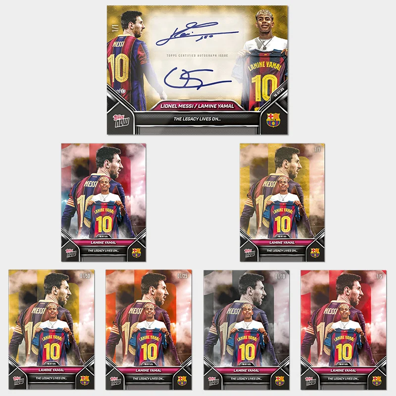 

Topps Now 2025 Fc Barcelona Lamine Yamal Lionel Messi Diy Homemade Football Star Autograph Trading Card Birthday Gift Collection