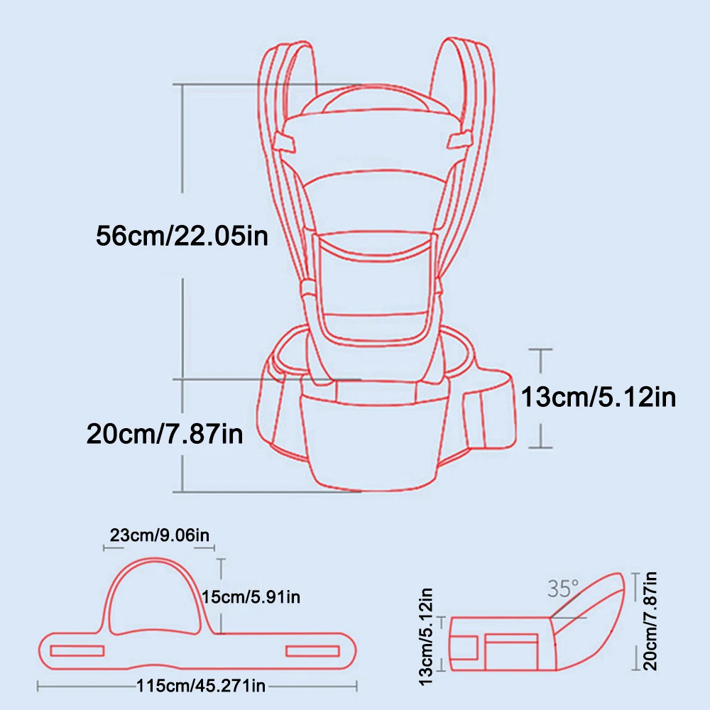 Newborn Ergonomic Baby Carrier Backpack Infant Baby Hipseat Carrier Front Facing Ergonomic Kangaroo Baby Wrap Sling Travel