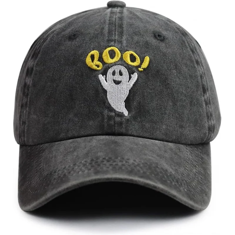 

Halloween Boo Men and Women Fun Party Decoration Adjustable Embroidered Cowboy Baseball Hats