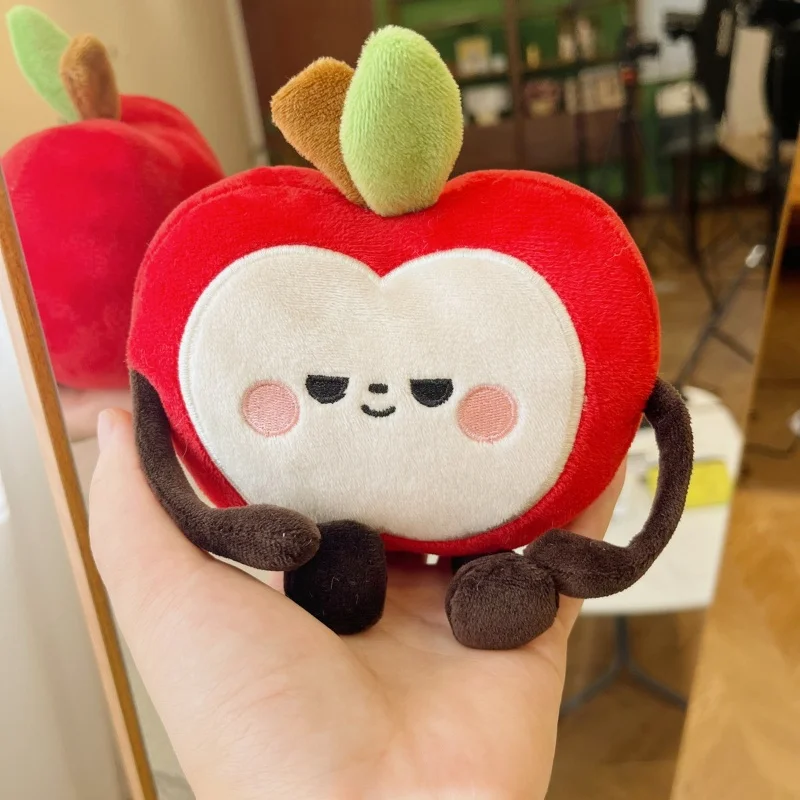 Kawaii Apple Plush ของเล่นหมอนตุ๊กตา Apple Plush จี้ผลไม้ Plush Key CHAIN เด็กวันเกิดคริสต์มาสของขวัญตกแต่งกระเป๋า 13 ซม