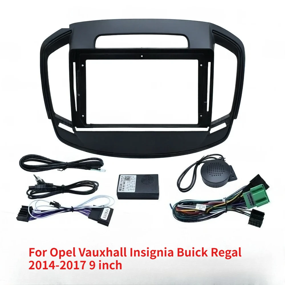 Car Radio Fascias Frame For Opel Vauxhall Insignia Buick Regal 2014-2017 9 inch 2DIN Stereo Panel Harness Wire Canbus Decoder