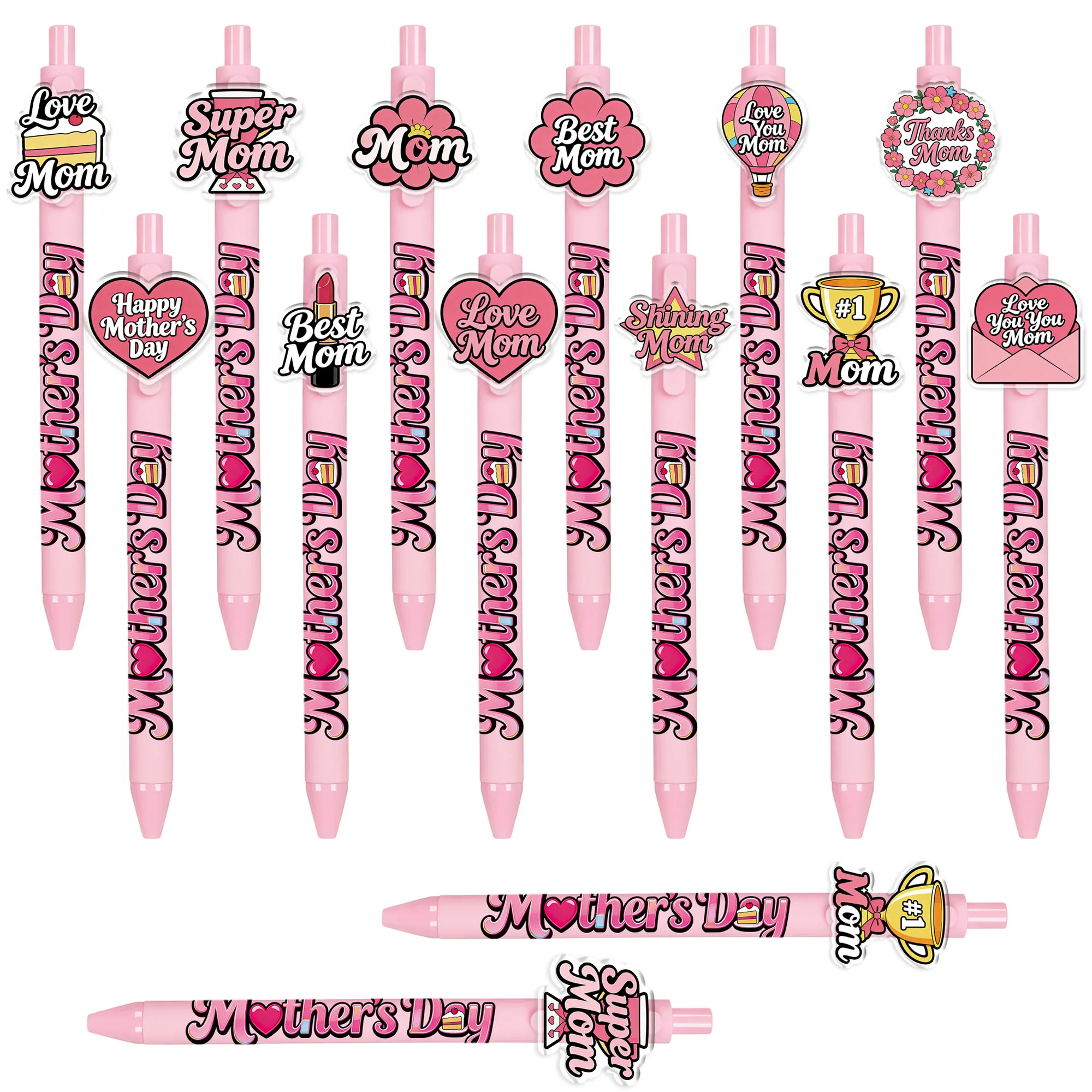 

14 pieces / 22 pieces Mother's Day Happy Gel Pen - Festival Celebration Gift Writing Pen - Festival Gift Pen