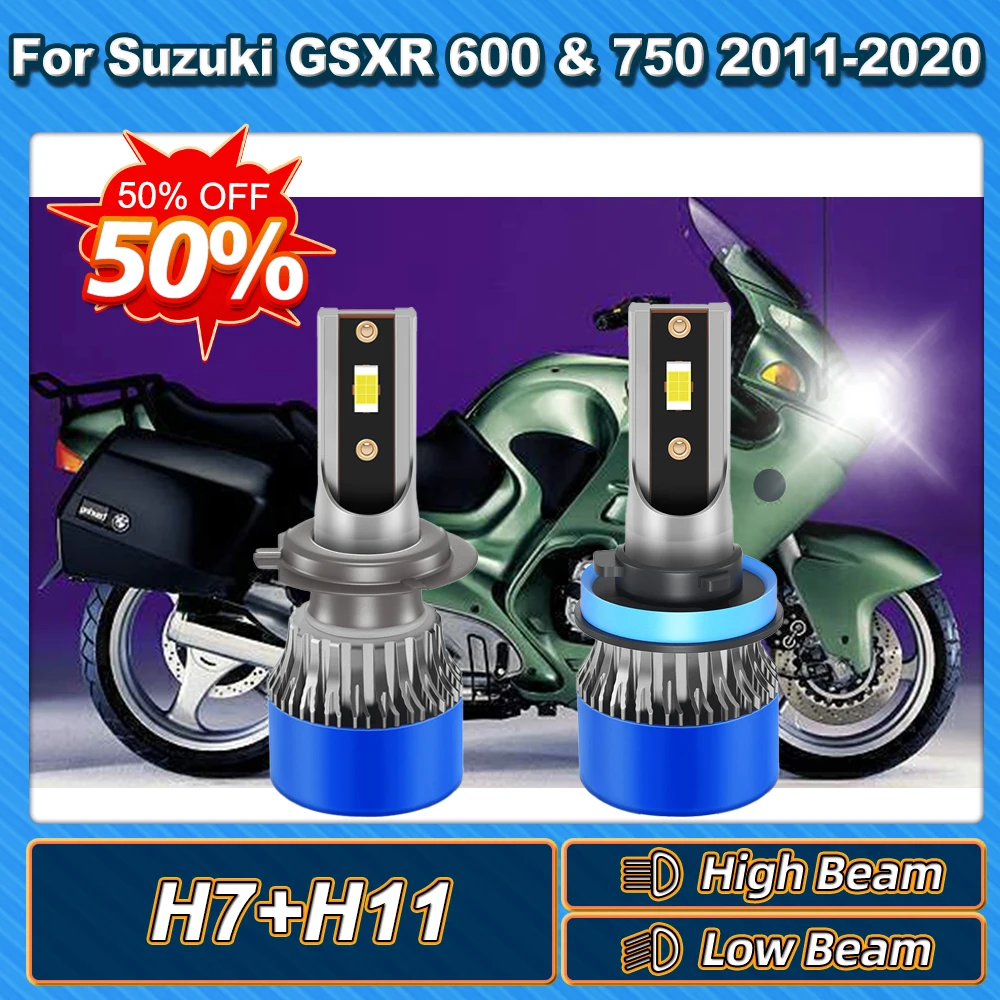 

20000LM Motorcycle Led Headlights 6000K CSP Chip Moto Light 12V 24V For Suzuki GSXR 600 & 750 2011-2015 2016 2017 2018 2019 2020