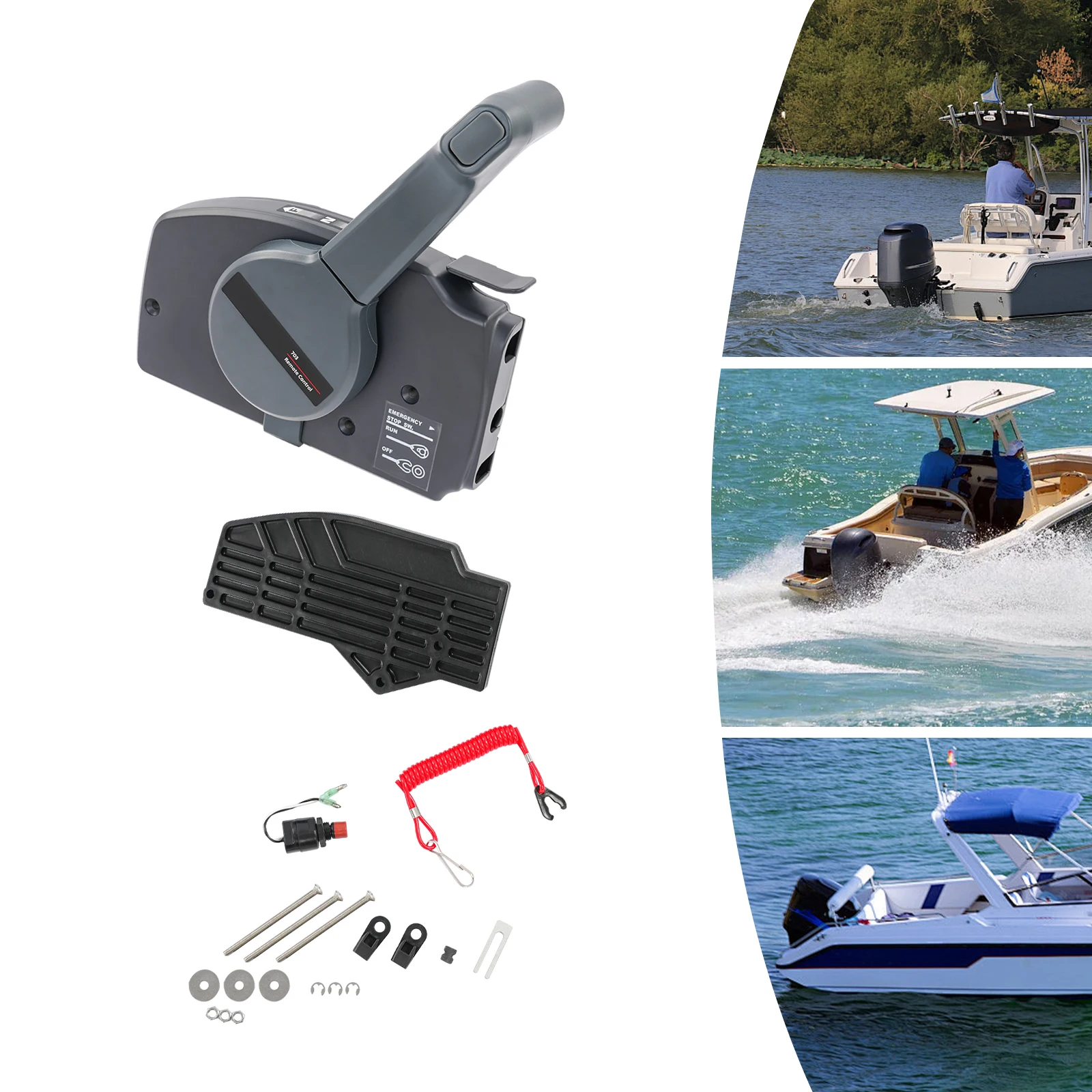 

Outboard Remote Control Box, Side Mount Outboard Motor, for YAMAHA 2 Stroke 40-85 HP Outboard Motor