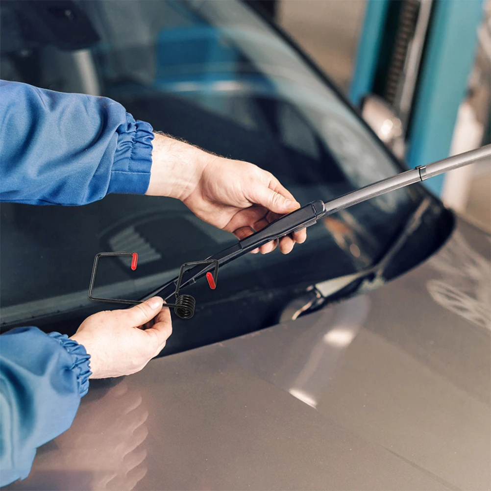 

6pcs Windshield Arm Spring Pressure Spring Booster Rain Snow Resistant Enhanced Wiper Arm Performance Car Windshield Wiper