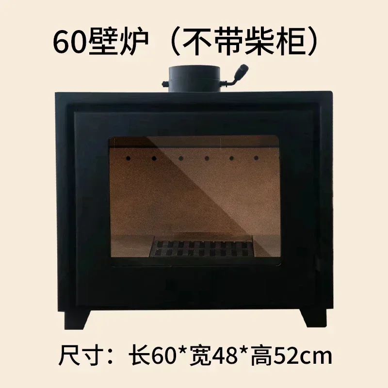 European Real Fire Fireplaces Indoor Wood Stove Iron Decor Fireplace Home Living Room American Villa Suburban Rural