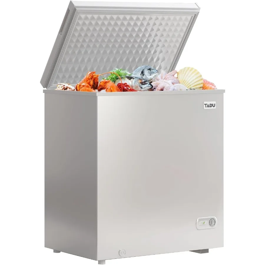 

TABU 7,0 кубических футов Морозильная камера для груди Энергосберегающая морозильная камера для груди с 7-уровневым регулируемым термостатом Компактная морозильная камера с верхним отверстием