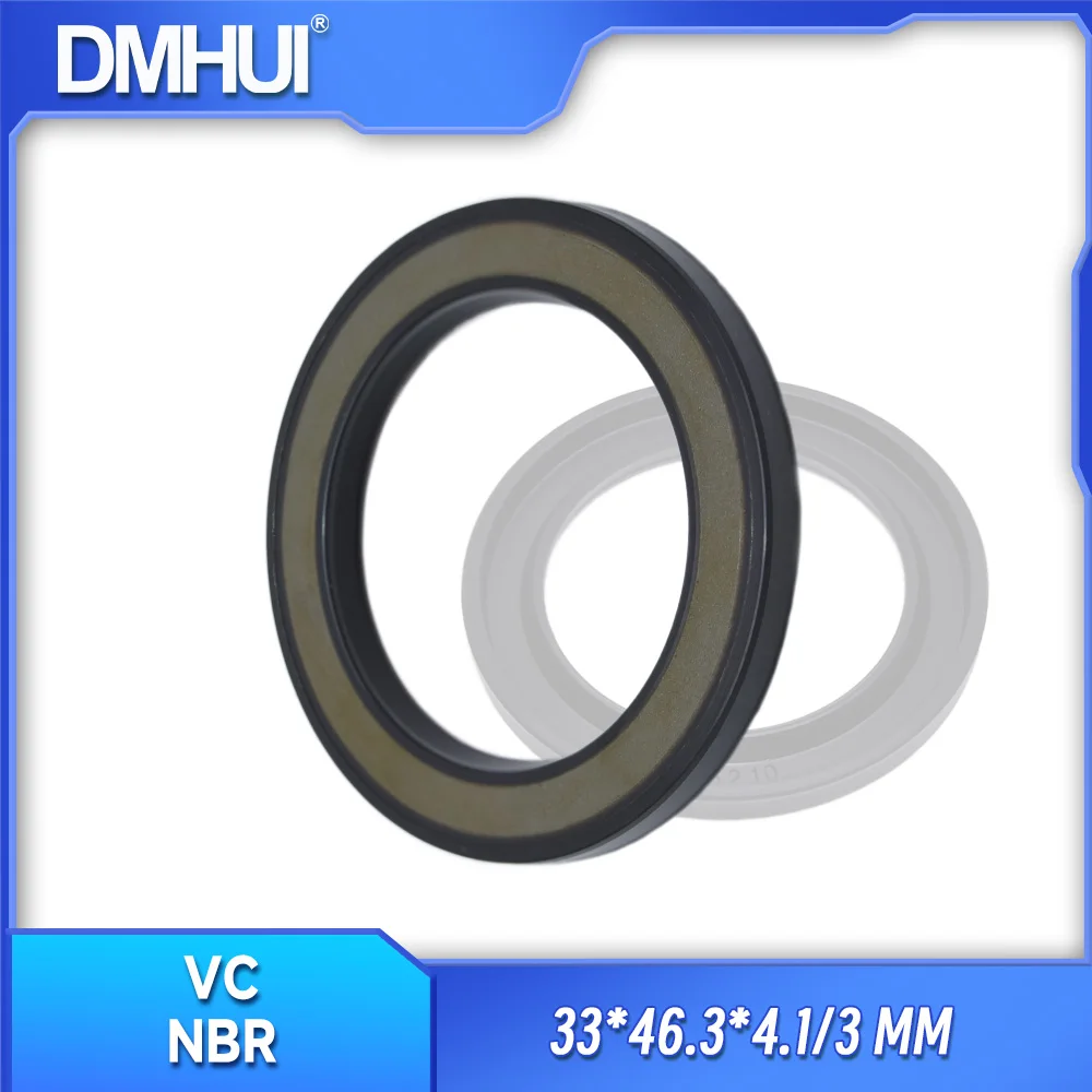 

DMHUI Rotary Shaft NBR Rubber Oil Seal 33x46.3x4.1/3mm VC Type Hydraulic Motor Seals Fit for Eaton 61329-000 Motor Repair Kit