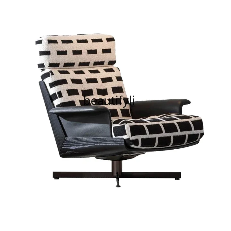 

xz1Italian Minimalist Living Room Rotating Couch Single Sofa Recliner Bedroom Leisure Chair Reading Chair living room furniture
