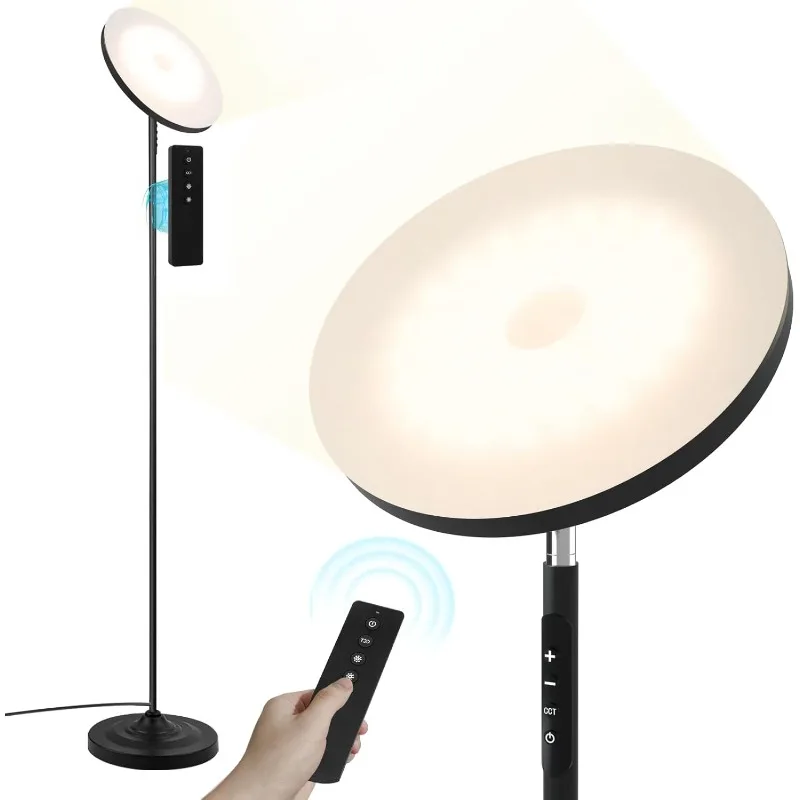 

Upgraded Floor Lamp, 36W/3600LM Super Bright Floor Lamp with Remote Control, Stepless Adjust Color Temperatures and Brightness