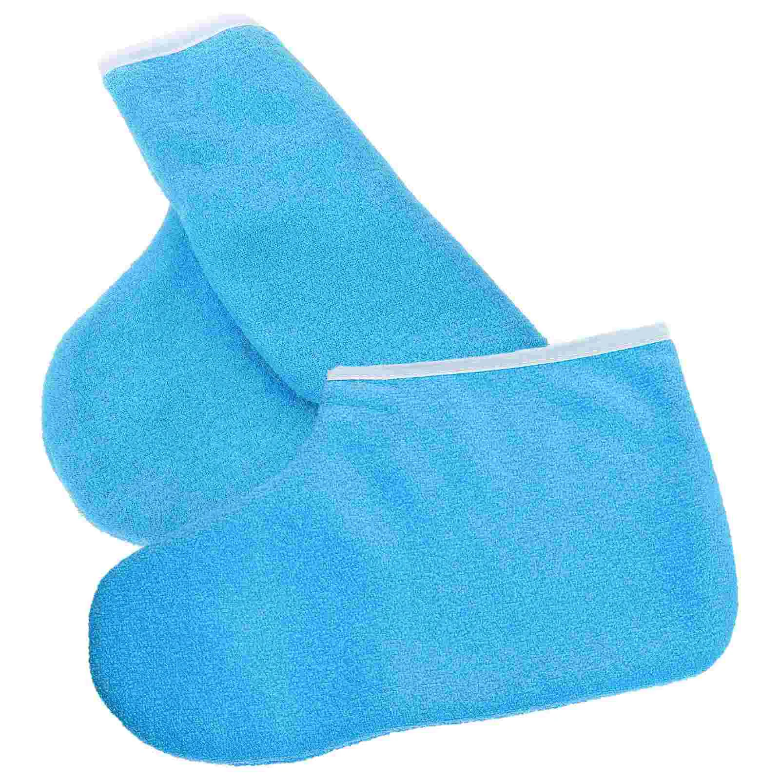 

Paraffin Wax Waxed Cotton Footmuffs Warming Covers Body Care Bag Blue Wraps Bath Bags