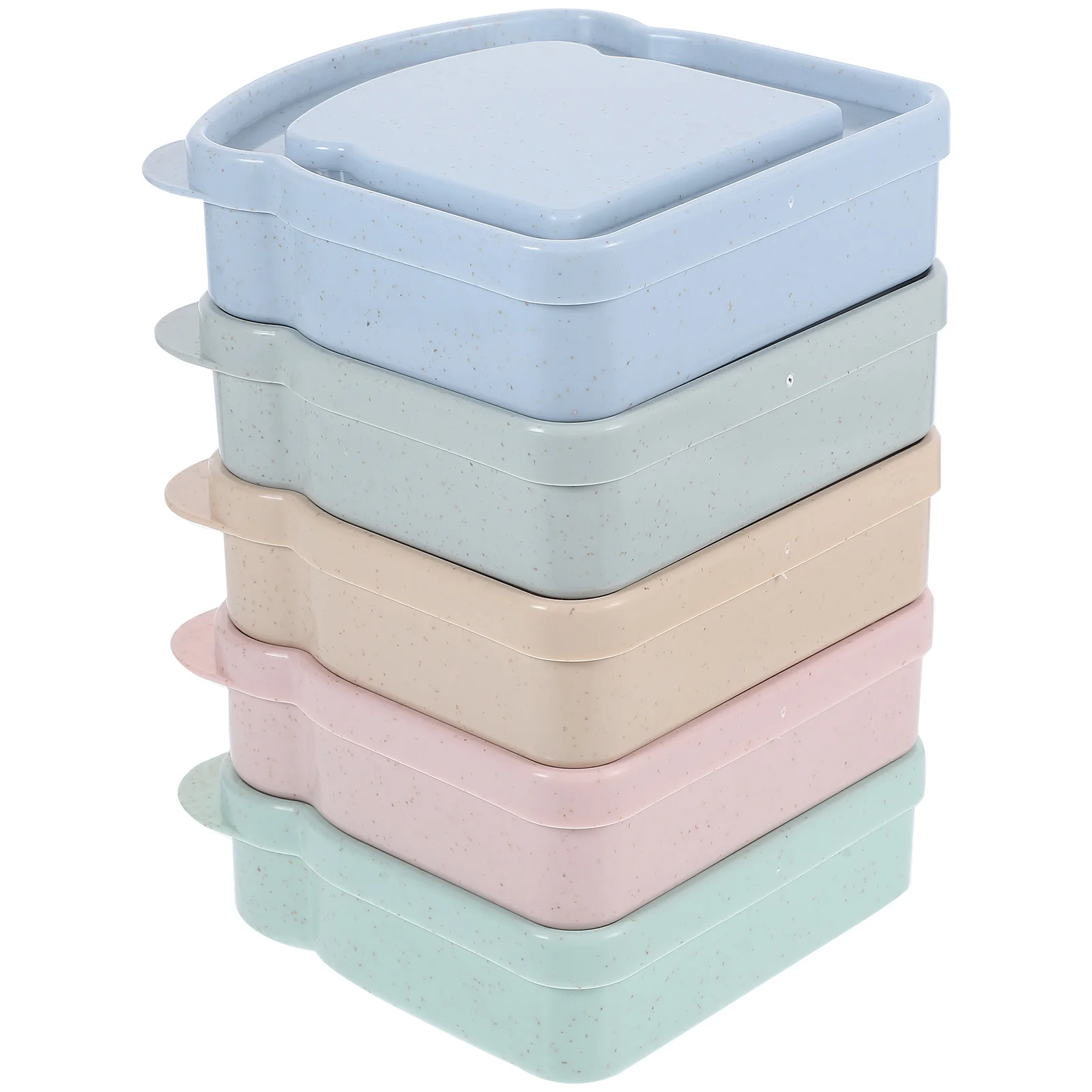 

5pcs Bread Storage Box Sandwich Containers Sealable Food Boxes Kitchen Home Bakery Coffee Shop Outdoor Snack Containers With