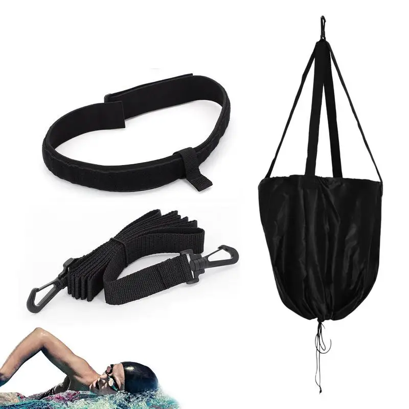 

Swim Belt Adjustable Swimming Training Parachute Pool Strength Training Resistance Belt Adults Kids Part Accessories