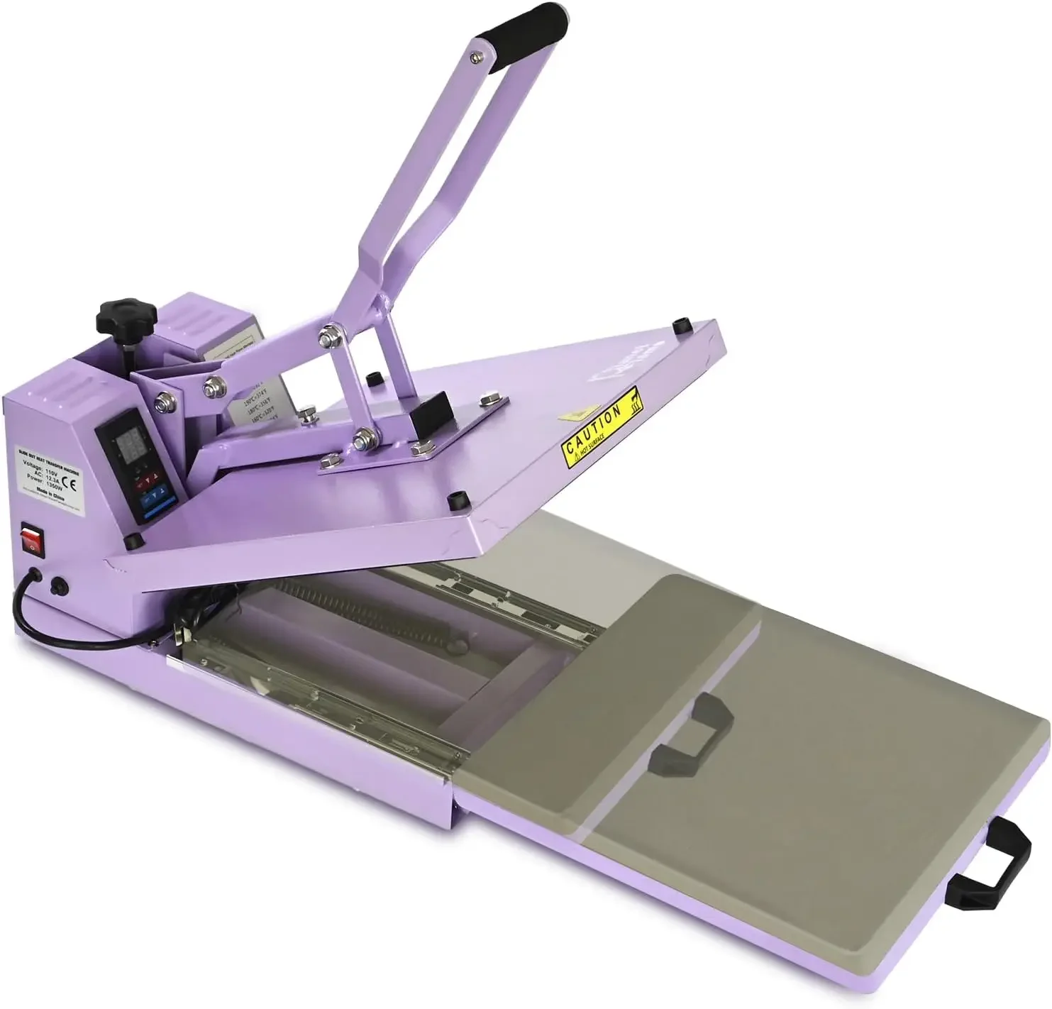 15x15 inch Industrial Quality Sublimation Heat Press, Slide Out Heat Transfer Machine for T-Shirt, Purple