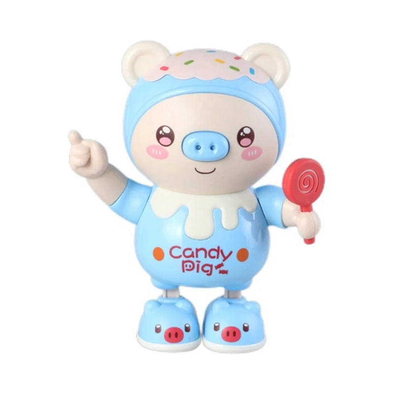 

Upgraded Electronic Pets Pig Dancing Toy Doll, Electric Lighting Music Twisting Swing Left And Right Walking