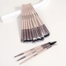 MAANGE 12PCS Pro Eyes Makeup Brushes Set Soft Detail Eyeshadow Eyebrow Eyeliner Eyelash Concealer Brush Blending Beauty Tools