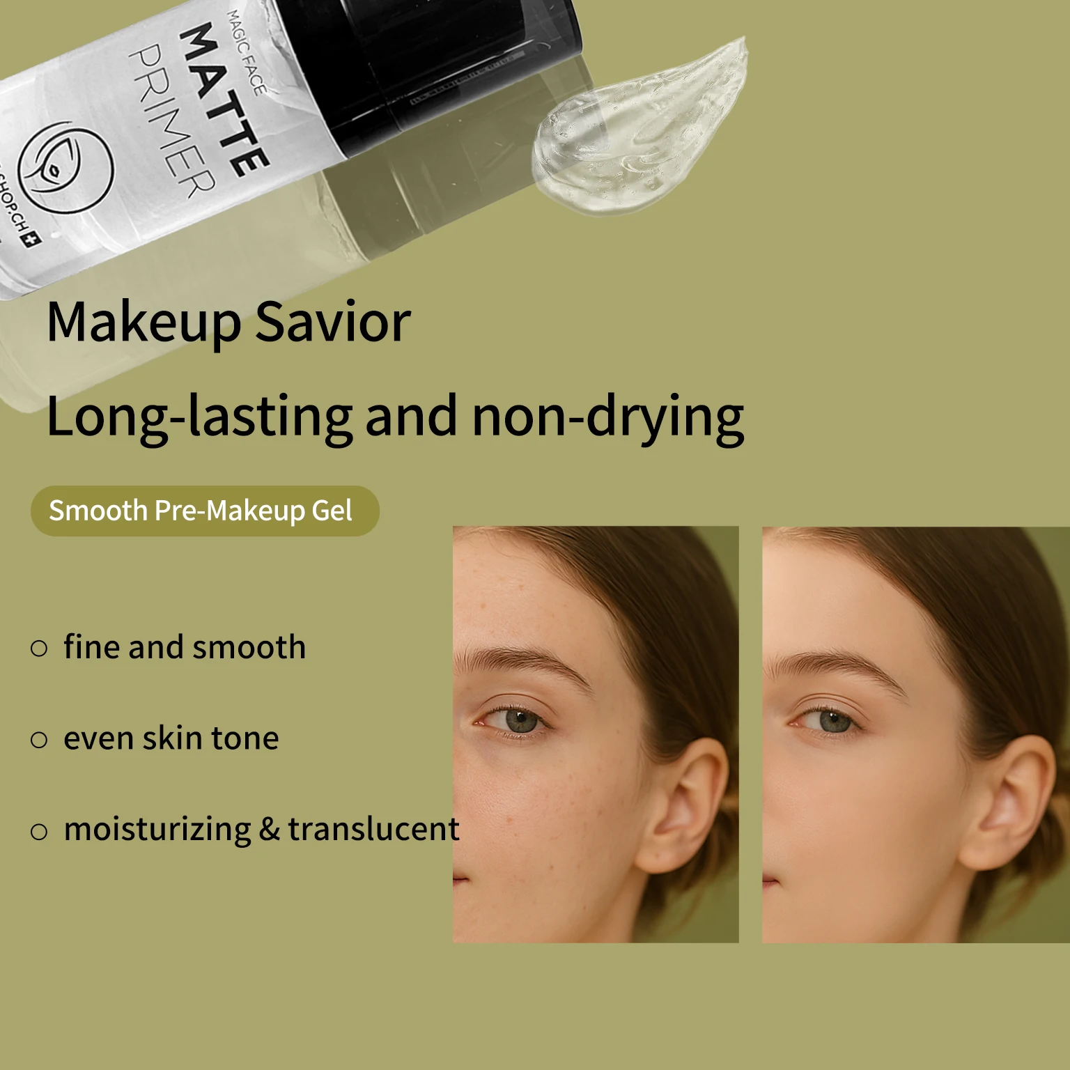 1/2/3Pc Primer Isolation Makeup Facial Base Moisturizing Long-lasting Makeup Invisible Pores Modification Natural Even Skin Tone