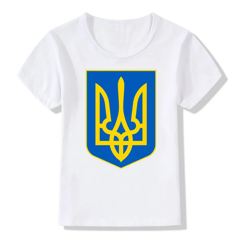 

New Hot Sale Baby Boys Girls Ukraine Patriotism National Emblem Fashion T-shirt Summer Tops Casual T Shirt Kids Clothes