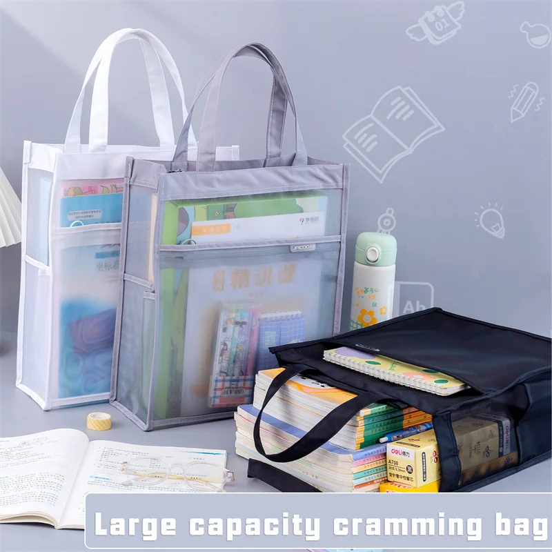 Tote Bag Student Carry Book Bag Art Tutorial Bag Book Bag Storage File Bag Tutorial Bag bambini leggero Tutorial SpecialBag