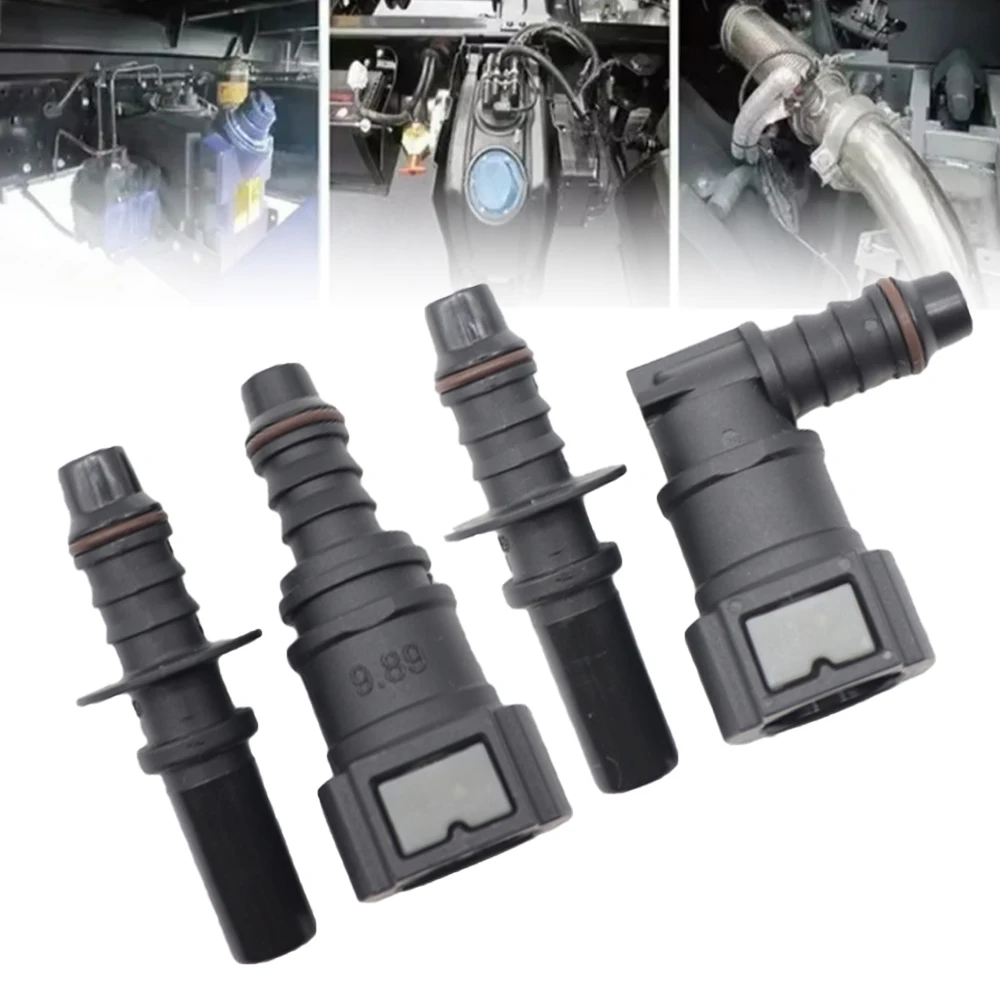 

2pcs 9.89-ID8 Car Fuel Quick Release Hose Connector Diesel Oil Pipe Pump Fitting for 3/8 ID rubber hose or 5/16 ID nylon tube