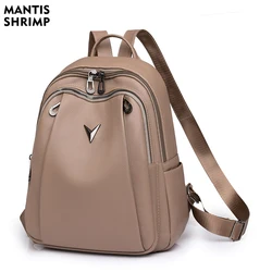 Women's Bag Vintage PU Leather Backpack Female Simple Pack Designer High Quality Bags Retro Large Capacity Casual Travel Bag